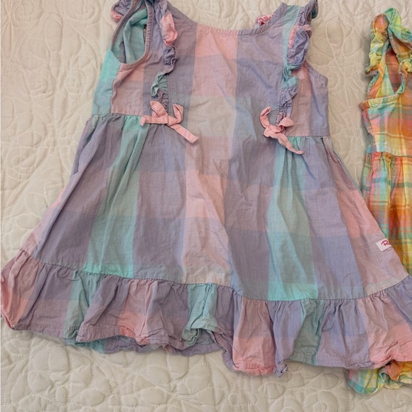 Colorful Plaid Ruffle Dresses - Picture 2 of 3